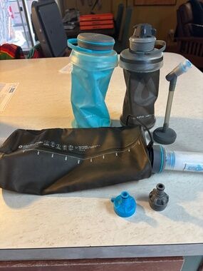 HydraPak Bottles and assorted.